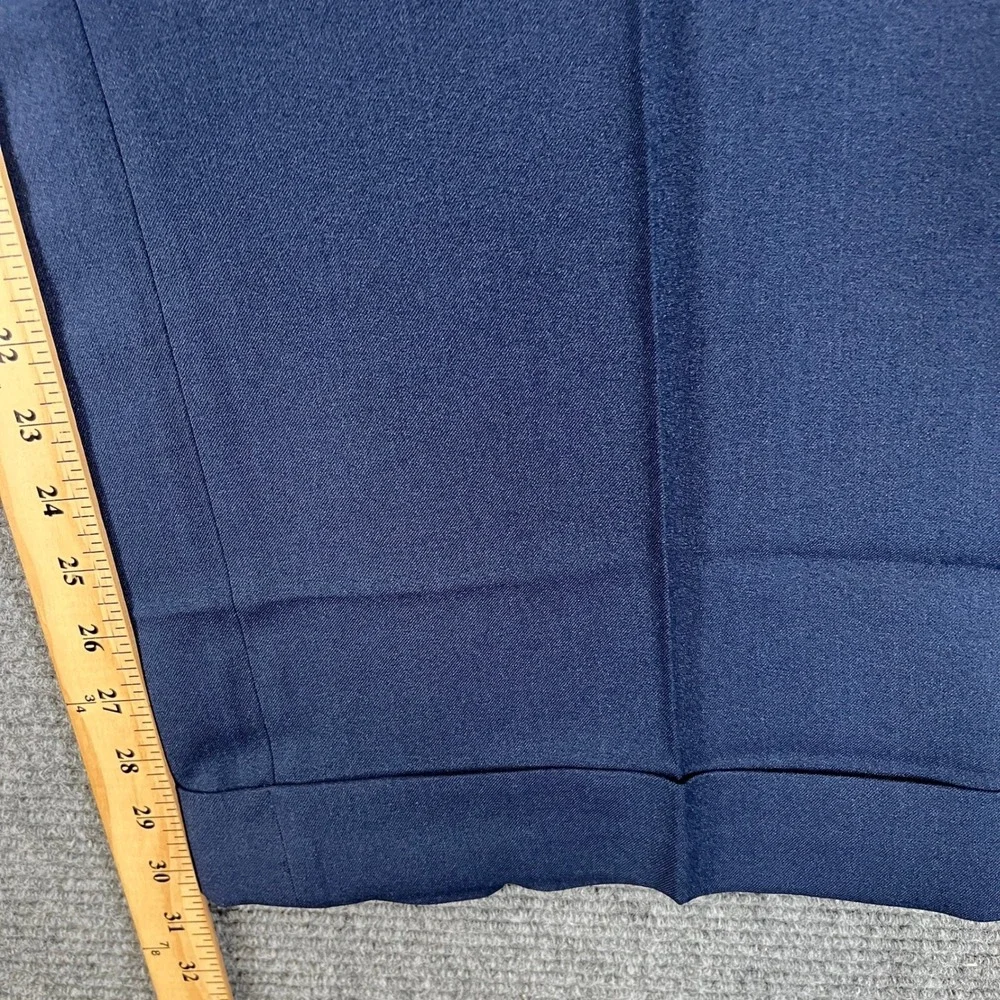 Vintage 90s Smokey Joes Bruno Pleated Trousers Mens 32L Navy Double Pleat Formal